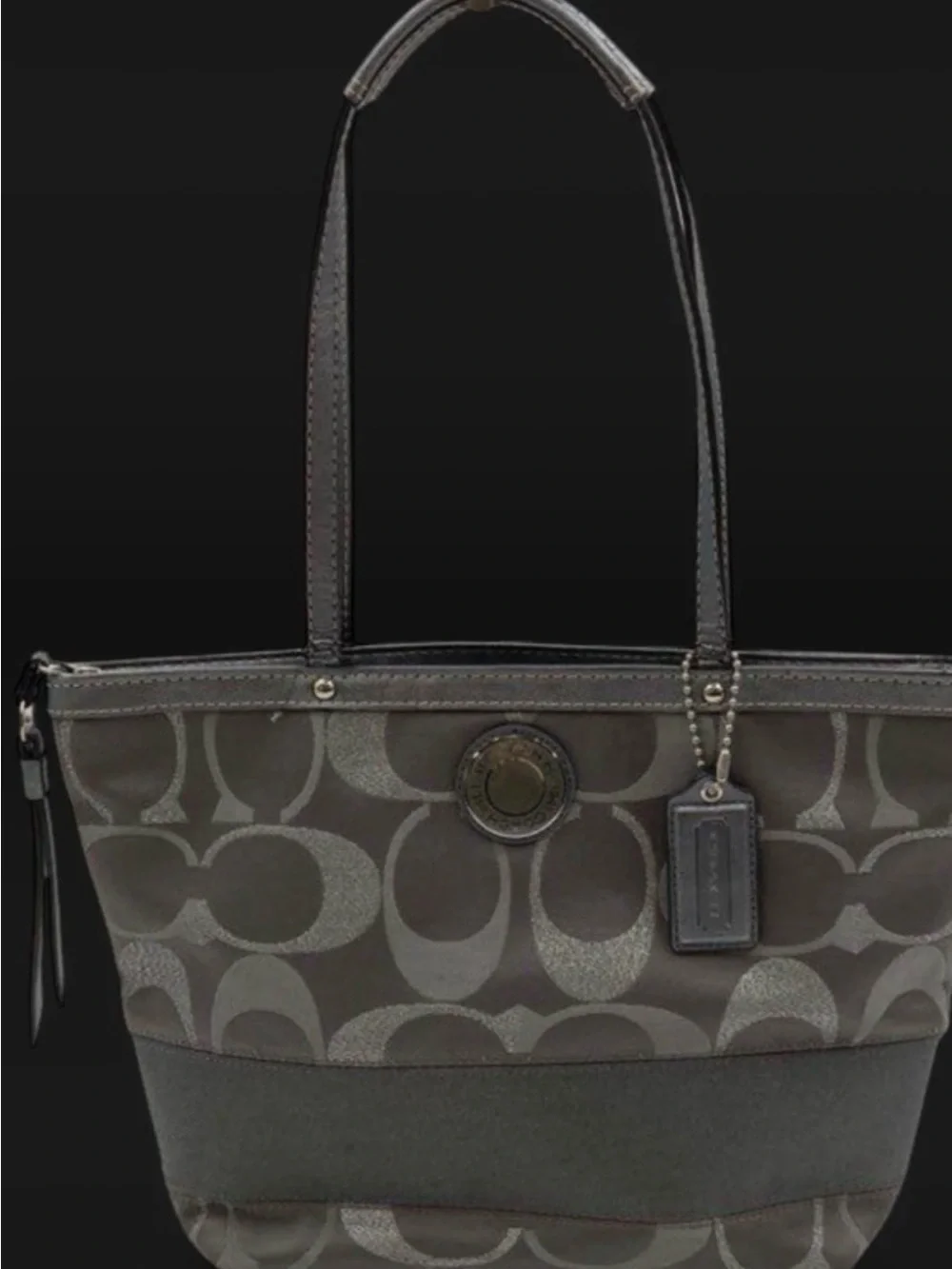 Coach Tote Bag in Charcoal Gray